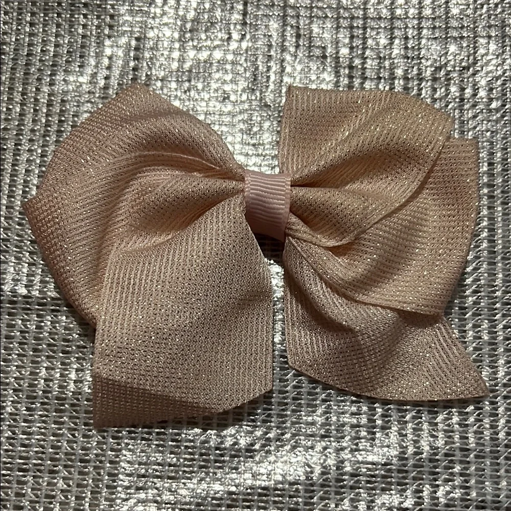 Pink Textured Hair Bow Accessory